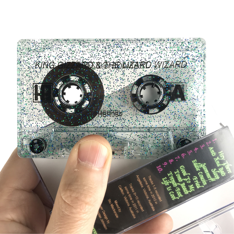 Teenage Gizzard Blue & Green Glitter Cassette (Bootleg by Haunted Birthday Records)